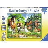 Ravensburger 100 Teile Kinder Puzzle XXL Versammlung der Tiere 10689