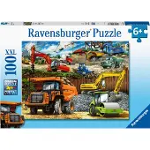Ravensburger Kinderpuzzle 100 XXL Teile - Fahrzeuge auf der Baustelle