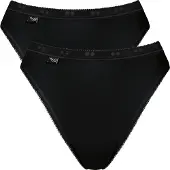 Sloggi Tai-Slip "Basic+" 2er Pack, perfekter Sitz, Baumwollmix, elastisch, weiche Nähte