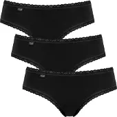 Sloggi Hipster "24/7 Cotton Lace" 3er Pack, aus zarter Spitze, elastisch, feminin