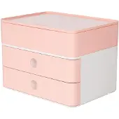 HAN Schubladenbox Smart-Box plus Allison flamingo rose, Kunststoff, Rose, 2 Schublade(n), 260 mm, 19,5 cm, 190 mm