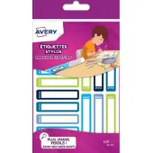 Avery Stift-Etiketten, Papier, 10 x 50 mm, farbige Rahmen