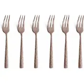 Amefa Dessertgabeln Felicity Hammered Rose (6-teilig)