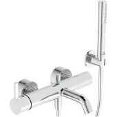 Ideal standard Joy Badearmatur Aufputz mit Handbrause-Set, Ausladung 207mm, BC787AA, Farbe: Chrom