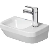 Duravit Handwaschbecken DURASTYLE 360 x 220 mm, ohne Überlauf, mit Hahnlochbank, 1 Hahnloch rechts weiß