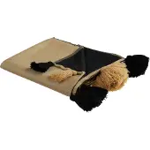 Beliani Lumarko Decke 130 x 170 cm beige mit schwarzem THUMKI!