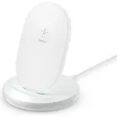 Belkin Wireless BOOST CHARGE 15W Ladeständer, inkl. Kabel + 24-W-Quick Charge 3.0-Netzteil, weiß