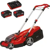 Einhell Akkurasenmäher "RASARRO 36/38 (2x4 Ah)" mit 2 Akkus und Twincharger