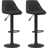 vidaXL Barhocker 2 Stk. Schwarz Samt