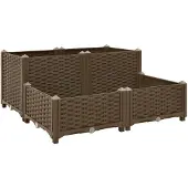 vidaXL Hochbeet 80x80x38 cm Polypropylen