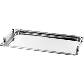 Aps 11300 System-Tablett GN 1/1 PROFI-LINE, Edelstahl, 53 x 32,5 cm, stapelbar, inkl. Distanzstücke, Nutzhöhe 4 cm, verchromte Griffe, Germany