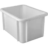 Emga Stapelbehälter Polypropylen weiß - 15l / 39,5x29,5x21,5cm