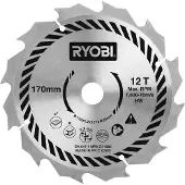 Ryobi CSB170A1 Kreissägeblatt Ø170mm 20mm 2,2mm 12T Holz EWS1150RS RCS1600