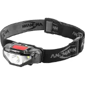 Ansmann HD70B, Stirnband-Taschenlampe, Schwarz, Acrylnitril-Butadien-Styrol (ABS), Kunststoff, IP44, LED, 1 Lampen