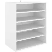 vidaXL - Schoenenkast - 60x35x70 - cm - bewerkt - hout - wit