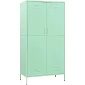 vidaXL Kleiderschrank Minzgrün 90x50x180 cm Stahl