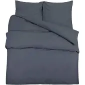 vidaXL Bettwäsche-Set Anthrazit 135x200 cm Leichte Mikrofaser