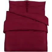 vidaXL Bettwäsche-Set Bordeauxrot 135x200 cm Leichte Mikrofaser