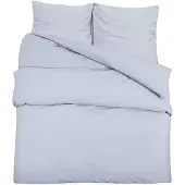 vidaXL Bettwäsche-Set Grau 260x240 cm Leichte Mikrofaser
