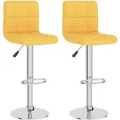 vidaXL Barhocker 2 Stk. Senfgelb Stoff