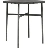 vidaXL Beistelltisch Grau 45 cm Poly Rattan