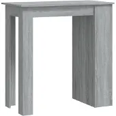 vidaXL Bartisch mit Regal Grau Sonoma 102x50x103,5cm Holzwerkstoff