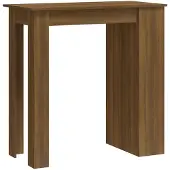 vidaXL Bartisch mit Regal Braun Eiche 102x50x103,5 cm Holzwerkstoff