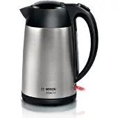 Bosch TWK3P420 Wasserkocher 1,7 l 2400 W Schwarz Edelstahl