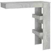 vidaXL Wand-Bartisch Betongrau 102x45x103,5 cm Holzwerkstoff