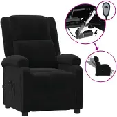 vidaXL Relaxsessel Elektrisch Schwarz Samt