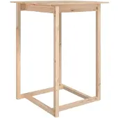vidaXL Bartisch 80x80x110 cm Massivholz Kiefer