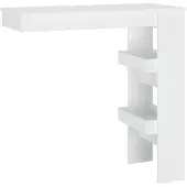 vidaXL Wand-Bartisch Weiß 102x45x103,5 cm Holzwerkstoff