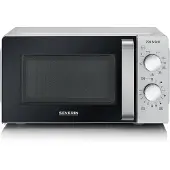 Severin MW 7780, Arbeitsplatte, Grill-Mikrowelle, 17 l, 700 W, Drehregler, Schwarz, Silber