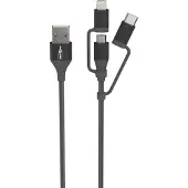 Ansmann USB 3-in-1 Micro/Type-C/ Lightning Daten und Ladekabel, 120 cm