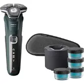 Philips SHAVER Series 5000 S5884/69 Elektrischer Nass- und Trockenrasierer, Rotationstrasierer, Grün, SteelPrecision blades, LED, SH71, 2 Jahr(e)