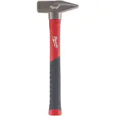 Milwaukee Fiberglas Schlosserhammer, Stiel mit Softgripummantelung, hoher Anwenderkomfort, DIN 1041