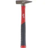Milwaukee Fiberglas Schlosserhammer, Stiel mit Softgripummantelung, hoher Anwenderkomfort, DIN 1041