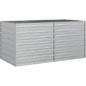 vidaXL Garten-Hochbeet 160x80x77 cm Verzinkter Stahl Silbern