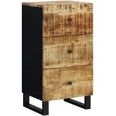 vidaXL Sideboard mit 3 Schubladen 40x33,5x75 cm Massivholz Mango