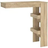 vidaXL Wand-Bartisch Sonoma-Eiche 102x45x103,5 cm Holzwerkstoff