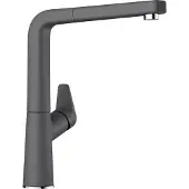 BLANCO AVONA-S, Messing SILGRANIT-Look, felsgrau, Hochdruck, Standard, Chrom, Grau, Messing, Hebelgriffe, Einzelbild, Typ L