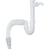 Franke Siphon 1 1/2 Zoll flexibel mit 40 und 50 mm Abgang / Geruchsverschluss / Zubehör / Abflussverbindung