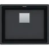Franke Unterbauspüle KUBUS 2 KNG 110-52 in ONYX mit Druckknopfventil / Fragranit