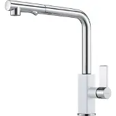 Franke 115.0392.368, Standard, Chrom, Weiß, Metall, Hebelgriffe, Einzelbild, Keramik