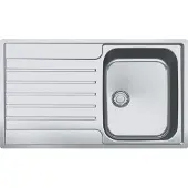 Franke Spüle ARGOS AGX 211 mit Integralablauf und Druckknopfventil / Ausschnitt Slimtop 847 x 497 mm - R10