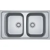Franke Spüle SPARK SKX 620-86 aus Edelstahl mit Drehexcenter / Edelstahlspüle / Doppelbecken