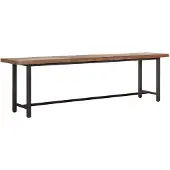 DTP Home Sitzbank Beam aus recyceltem Teak und Metall, Industrial Stil, naturfarben, 165 cm breit