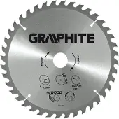Graphite Widia-Sägescheibe 190 x 30 mm, 50 Zähne, Scheibenstärke 2,2 mm, Zahnstärke 3,2 mm, Reduktionsstücke: 30 x 16 mm, 30 x 20 mm, 30 x 25,4 mm