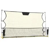 vidaXL Fußball-Rebounder Schwarz und Gelb 183x85x120 cm Polyester