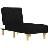 vidaXL Chaiselongue Schwarz Stoff